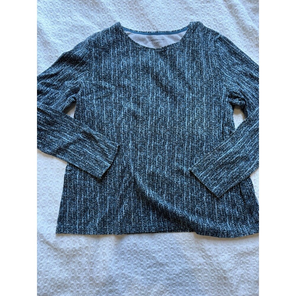Croft And Barrow Women’s Medium Classic Tee Blue Patterned